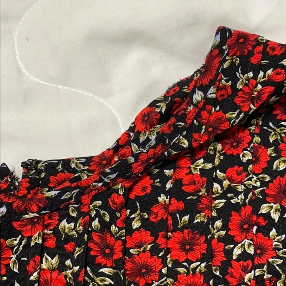 Floral Red Midi Dress - Picture 9 of 12